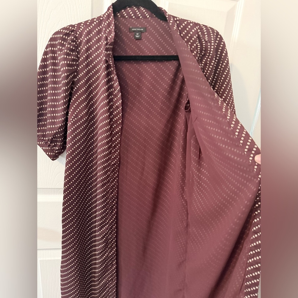 Ann Taylor Button Up Polka Dot Dress - Picture 10 of 13